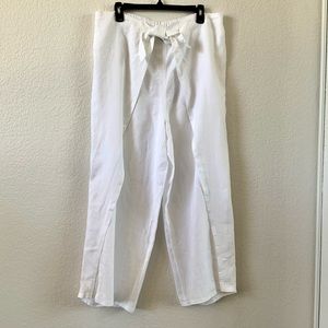 Lands’ End, Linen, Mock Wrap-a-Round Pareto Pants, L (14-16)